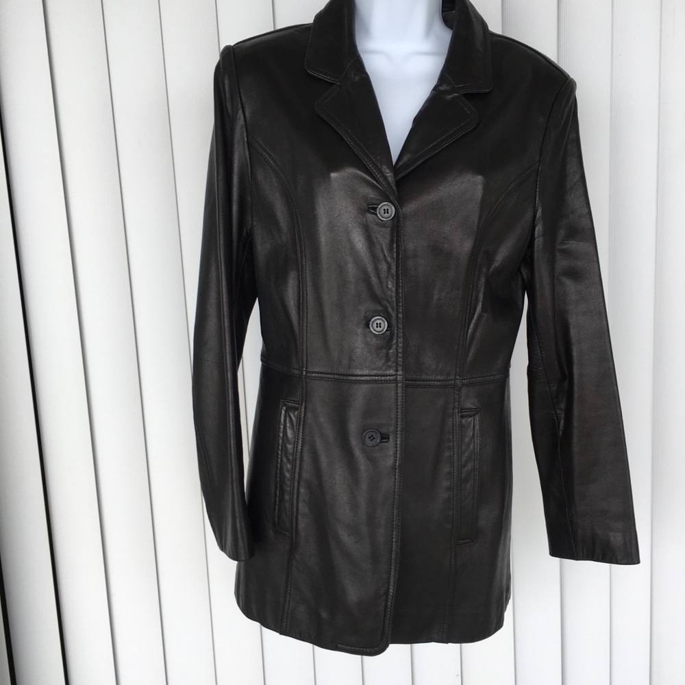 Leather Blazer - image 1
